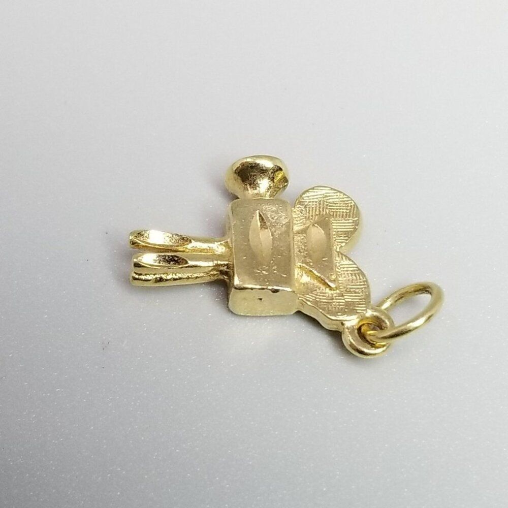 Vintage Movie Camera Charm Pendant, Gold Tone Retro Style Film Reel, Estate - Picture 2 of 6